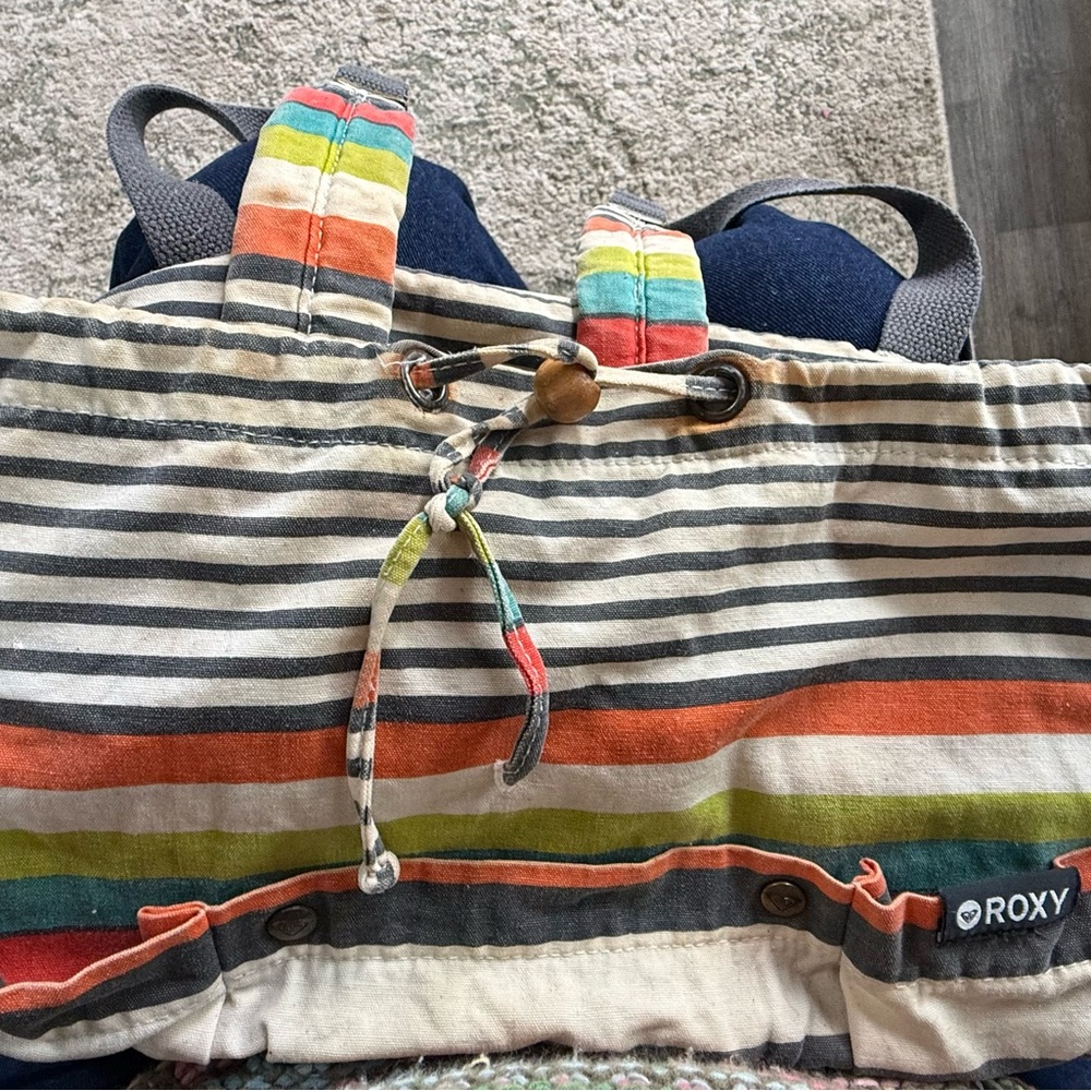 Roxy Striped Multicolor Backpack - image 3